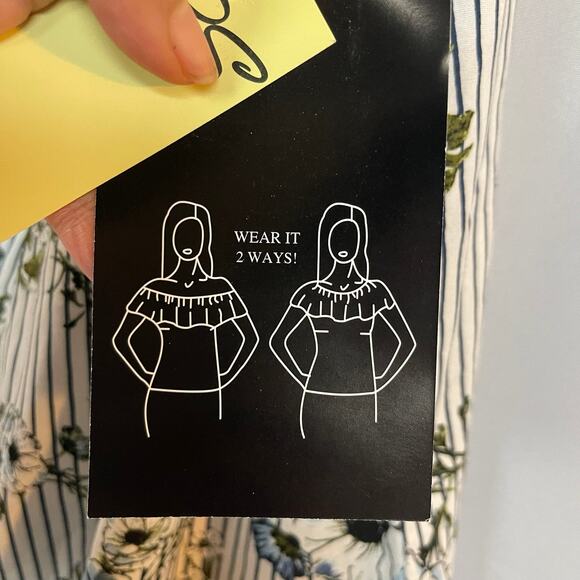 NWT PerSeption Concept Off the Shoulder Dress Sz L - Picture 8 of 11